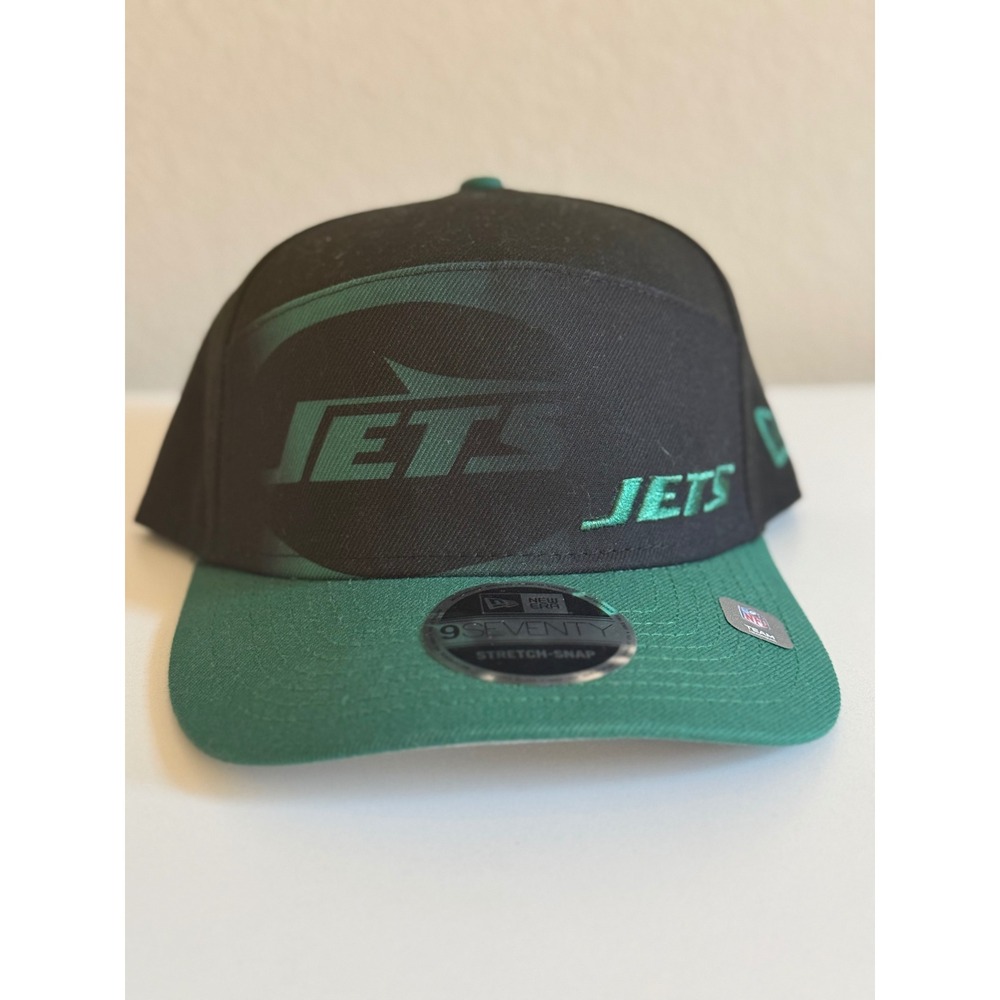New Era New York Jets NFL Logo Fade 9SEVENTY Stretch-Snap Hat Black Green Cap